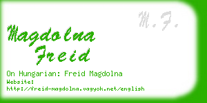 magdolna freid business card